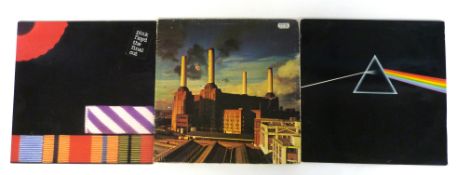 Three Pink Floyd albums to include The Dark Side of the Moon (Dutch pressing), The Final Cut and