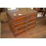 SMALL FOUR DRAWER FILING UNIT, WIDTH APPROX 39CM