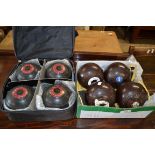 SET OF LAWN BOWLS