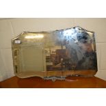 ART DECO STYLE WALL MIRROR, APPROX 64CM WIDE