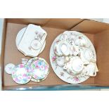 SMALL BOX CONTAINING TOY CHINA, TEA SET ETC