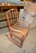 EARLY 20TH CENTURY WOODEN STICK BACK CARVER CHAIR (A/F)