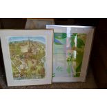 TWO FRAMED PRINTS INCLUDING A GLYNN THOMPSON, NORWICH CATHEDRAL