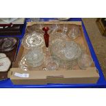 TRAY CONTAINING GLASS WARES