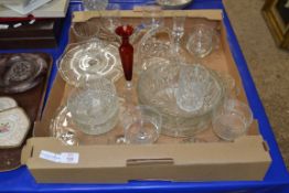 TRAY CONTAINING GLASS WARES