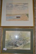 WATERCOLOURS SIGNED BY ERNEST CLARK OF FISHING BOATS