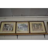 SERIES OF PRINTS - MARKET DAY, A SUMMERS GARDEN ETC