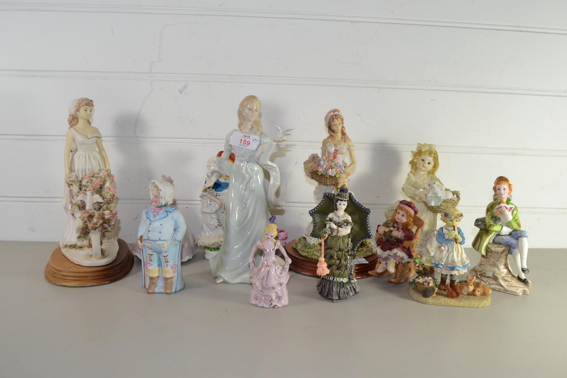 CERAMIC FIGURES OF GIRLS, SOME BY PAST TIMES