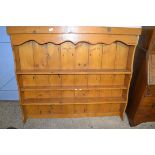 STAINED PINE DRESSER TOP, WIDTH APPROX 142CM