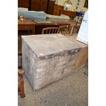 VINTAGE WOODEN STORAGE BOX, APPROX 78CM X 57CM