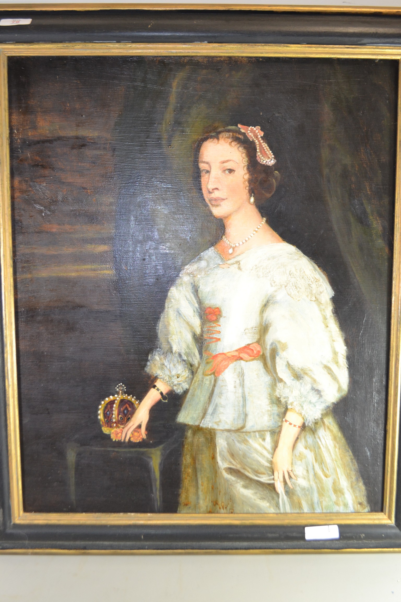 OIL ON CANVAS OF A GEORGIAN LADY