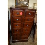 EARLY 20TH CENTURY 12-DRAWER SPICE CHEST, WIDTH APPROX 60CM