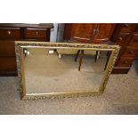 REPRODUCTION GILT FRAMED WALL MIRROR, APPROX 97 X 67CM