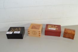 QTY OF SMALL WOODEN BOXES