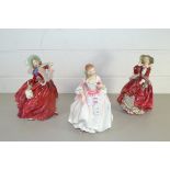 THREE ROYAL DOULTON FIGURES INCLUDING TOP O THE HILL