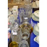 GLASS WARES, DECANTERS AND JUGS