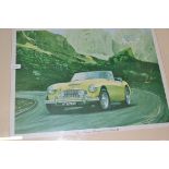 PRINT OF A 1967 AUSTIN HEALEY