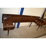 1960S RETRO MEREDEW BEDHEAD WITH INTEGRAL TABLE, WIDTH APPROX 212CM