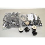 QTY OF SMALL BLACK COLOURED DOOR KNOBS