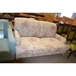 MODERN NEPTUNE TWO SEATER FLORAL SOFA, LENGTH APPROX 175CM