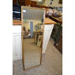 MODERN THREE QUARTER LENGTH WALL MIRROR, WIDTH APPROX 41CM