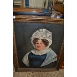 OIL ON BOARD OF A VICTORIAN LADY