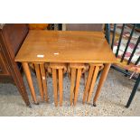 NEST OF FOLDING TABLES, LARGEST APPROX 64 X 42CM