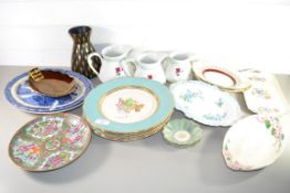 QTY OF KITCHEN CERAMICS, PLATES, JUGS ETC