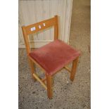 UPHOLSTERED LATE 20TH CENTURY CHILD'S CHAIR, APPROX 34CM WIDE