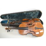 TWO VIOLINS AND CASE