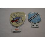 TWO MORGAN SPORTS CAR BADGES