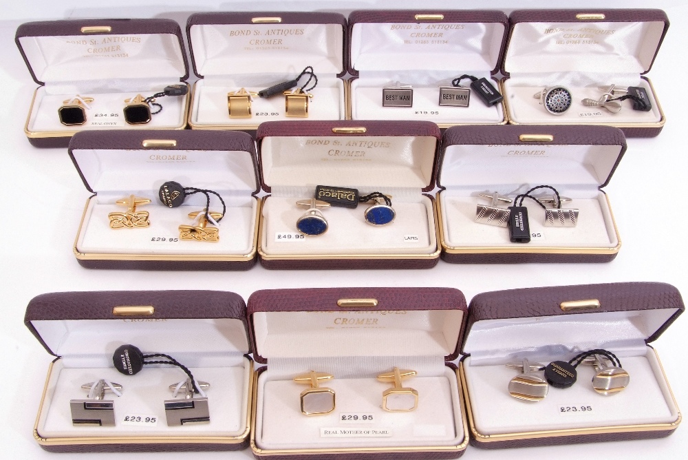 Box of cufflinks