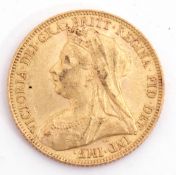 Victoria gold sovereign dated 1901