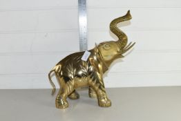 LARGE BRASS MODEL OF AN ELEPHANT