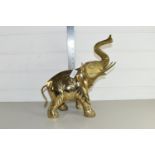 LARGE BRASS MODEL OF AN ELEPHANT