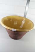 LARGE GLAZED POTTERY BOWL