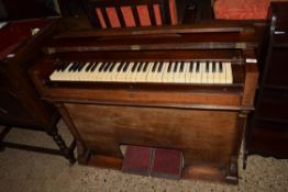 SMALL EARLY 20TH CENTURY HARMONIUM, WIDTH APPROX 105CM