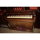 SMALL EARLY 20TH CENTURY HARMONIUM, WIDTH APPROX 105CM