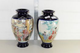 PAIR OF JAPANESE SATSUMA STYLE VASES