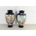 PAIR OF JAPANESE SATSUMA STYLE VASES