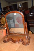 19TH CENTURY MAHOGANY SWING MIRROR, WIDTH APPROX 56CM MAX