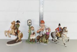 PORCELAIN MODEL OF NAPOLEON AND OTHER MODELS