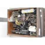 BOX CONTAINING VINTAGE VALVES AND OTHER ELECTRICAL EQUIPMENT