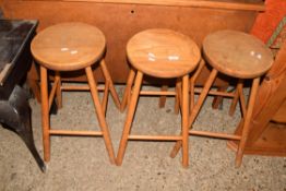 THREE KITCHEN STOOLS