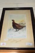 FRAMED PRINT OF AN ARCHIBALD THORBURN PICTURE, WIDTH APPROX 31CM