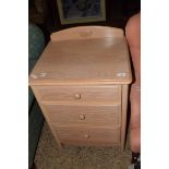 MODERN STAG BEDSIDE CABINET, WIDTH APPROX 55CM