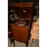 HMV CABINET GRAMOPHONE, WIDTH APPROX 50CM