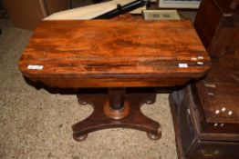 19TH CENTURY MAHOGANY FOLD TOP CARD TABLE