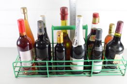 PLASTIC WINE RACK WITH QTY OF WINES