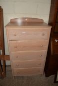 MODERN STAG CHEST OF DRAWERS, WIDTH APPROX 74CM